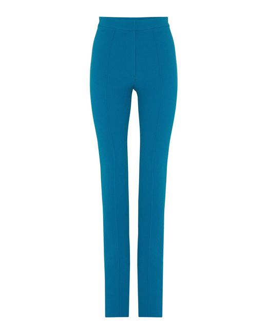 Alex Perry Reed Center-seam Stretch Crepe Pants in Blue | Lyst