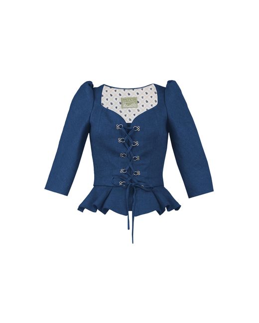 Lena Hoschek Blue Maiden Linen Top