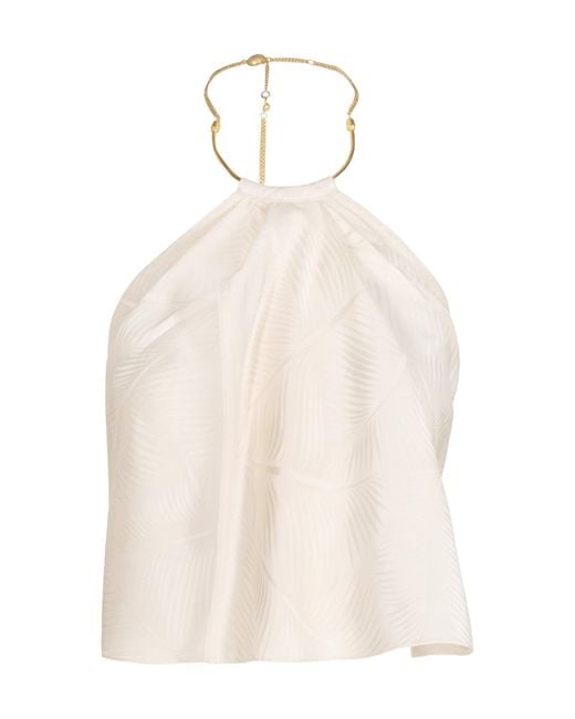 Johanna Ortiz Natural The Root Jacquard Halter Top