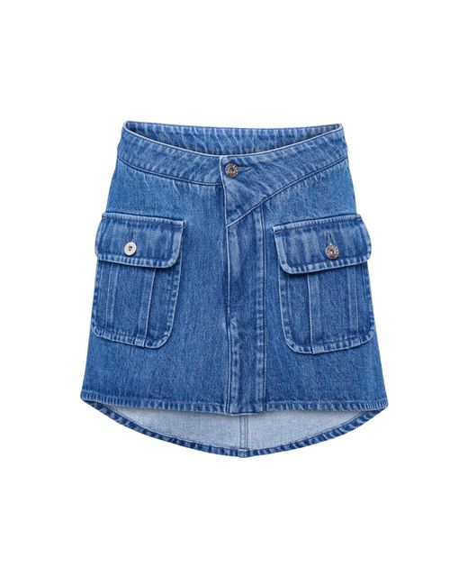 J.W. Anderson Blue Pocket-Detailed Denim Mini Skirt