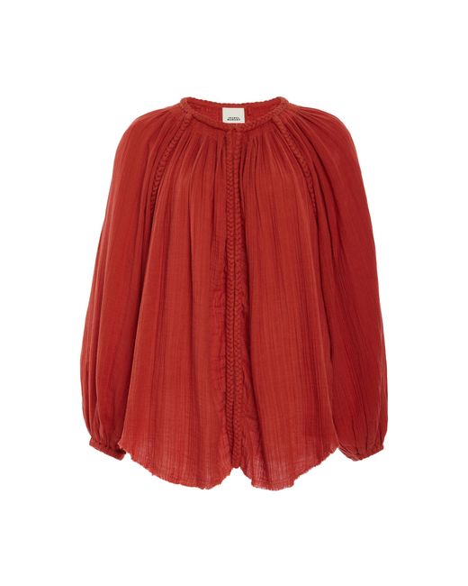 Isabel Marant Red Jenna Cotton Top
