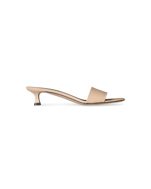 The Row White Combo Slide Two Leather Sandals