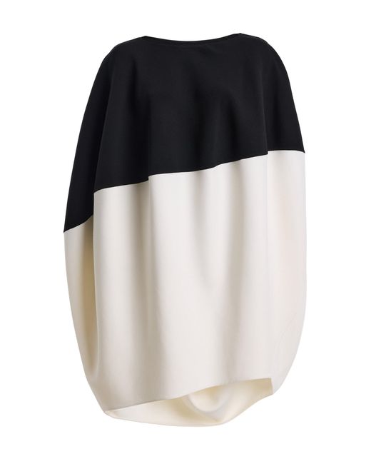 Michael Kors White Colorblocked Wool Mini Dress