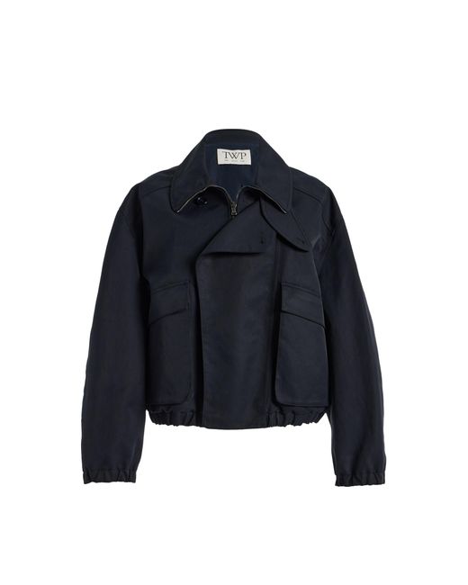 Twp Blue Hunter Cotton-Blend Bomber Jacket