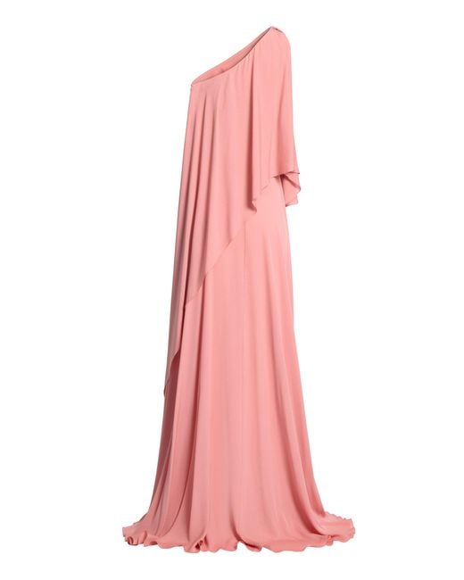 Elie Saab Pink Draped Silk Georgette Gown