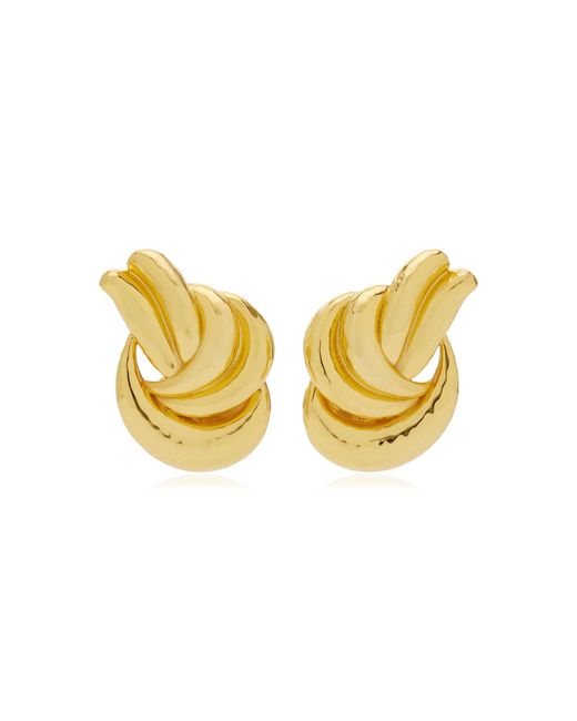 VALÉRE Yellow Samara 22K-Plated Brass Earrings