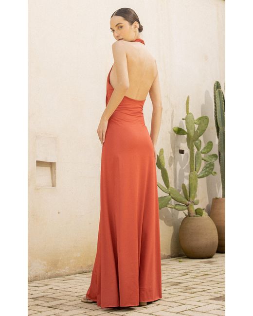 andres otalora mendra gathered jersey maxi dress Andres Otalora