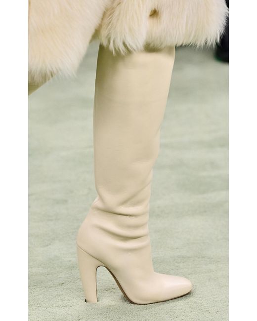 Bottega Veneta Natural Over-the-knee Leather High Heel Boots