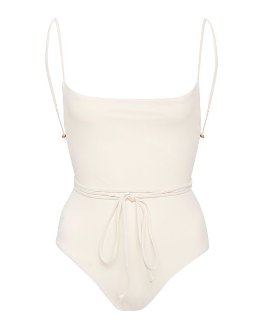 Anemos White Open-back Swimsuit