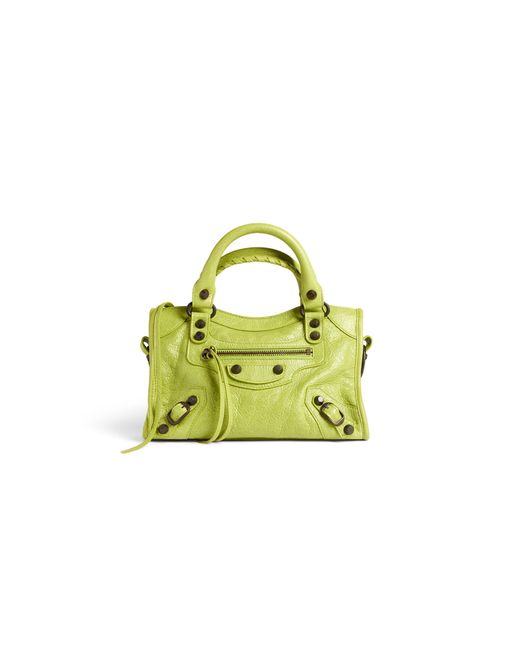 Balenciaga Green Le City Mini Leather Bag