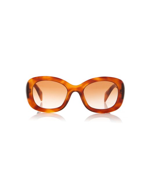 Prada Orange Round-frame Acetate Sunglasses