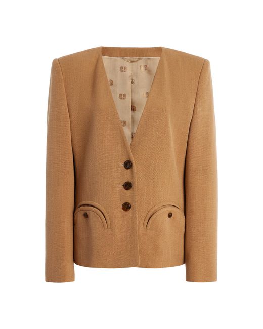 Blazé Milano Brown Khayam Lovat Silk-Blend Blazer
