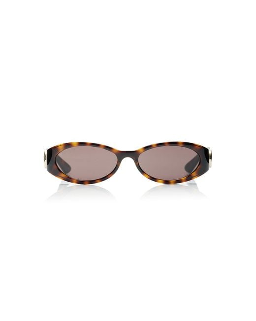 Gucci Brown Oval-frame Bio-nylon Sunglasses