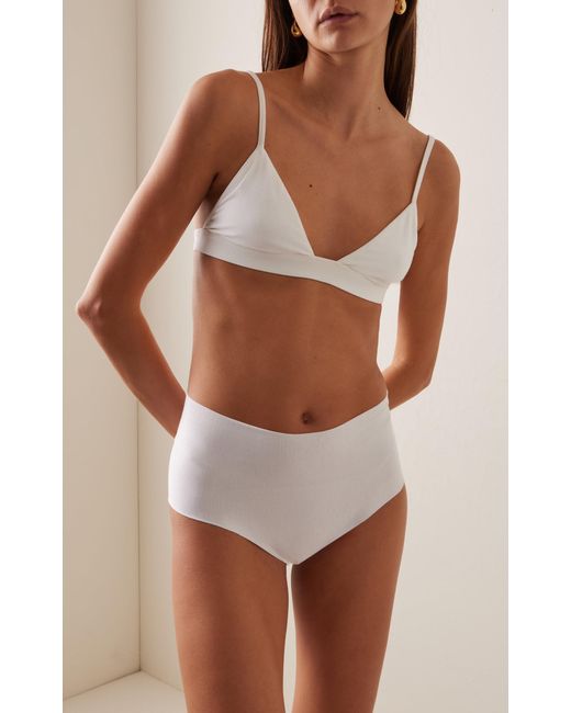 ÉTERNE White High-Waisted Modal-Lycra Brief