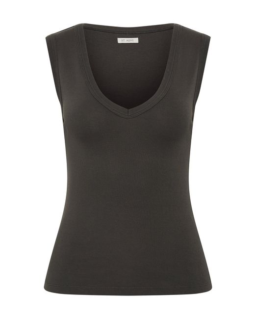 St. Agni Black Organic Cotton Top