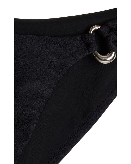 Jonathan Simkhai Black Francesca Ring-detailed Bikini Bottom