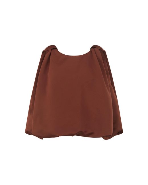 Harris Tapper Red Knot Satin Faille Top