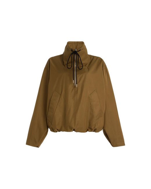 Agolde Natural Lydia Half-Zip Nylon Jacket