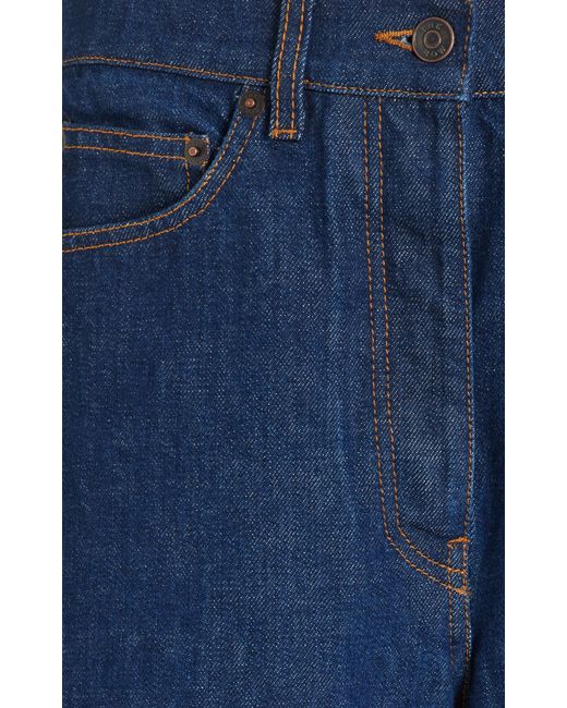 The Row Blue Borjis Selvedge High-rise Straight-leg Jeans