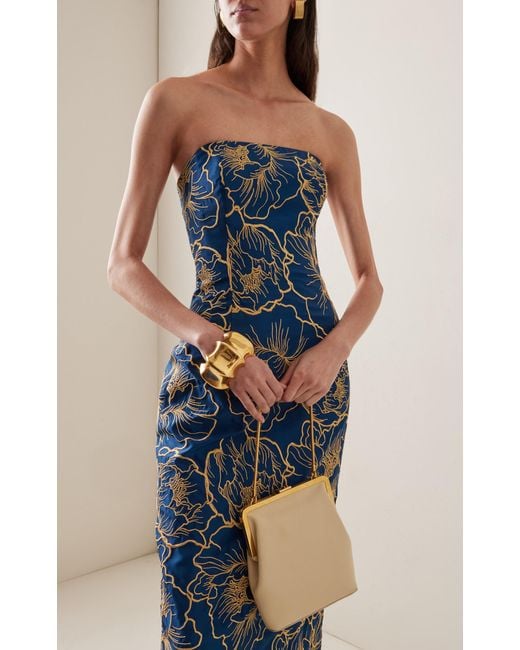 LEO LIN Rayna Bustier Maxi Dress in Blue | Lyst Australia