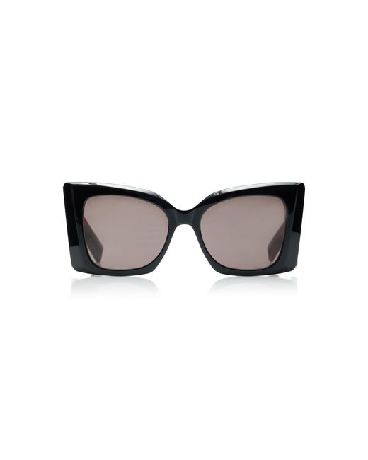 Saint Laurent Black Oversized Cat-eye Acetate, Bio-nylon Sunglasses