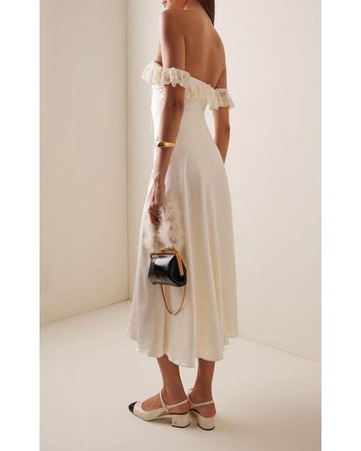Mirror Palais Sonata Silk-Charmeuse Lady-Length Dress in White | Lyst Australia Mirror Palais Sonata Silk-Charmeuse Lady-Length Dress in White | Lyst Australia