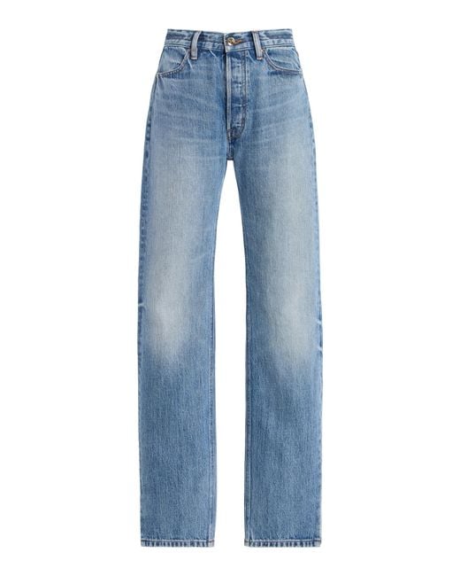 RÙADH Blue The Agnes Rigid Mid-Rise Straight-Leg Jeans