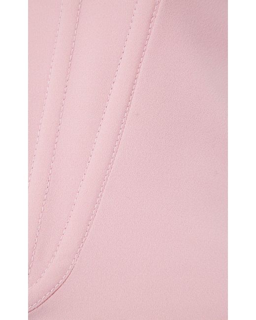 Versace Pink Satin Corset Midi Dress