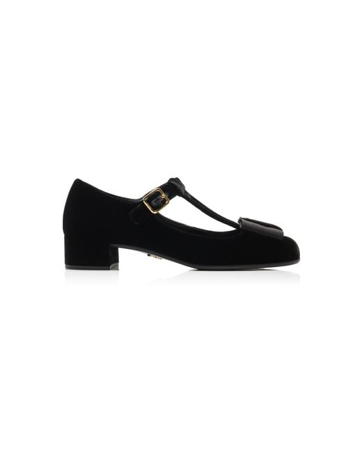Prada Black Velvet Pumps