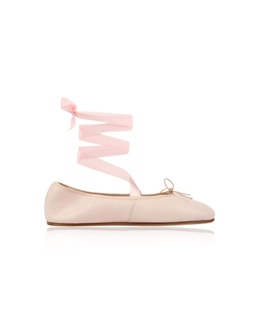 Repetto Pink Sophia Leather Ballerina Flats