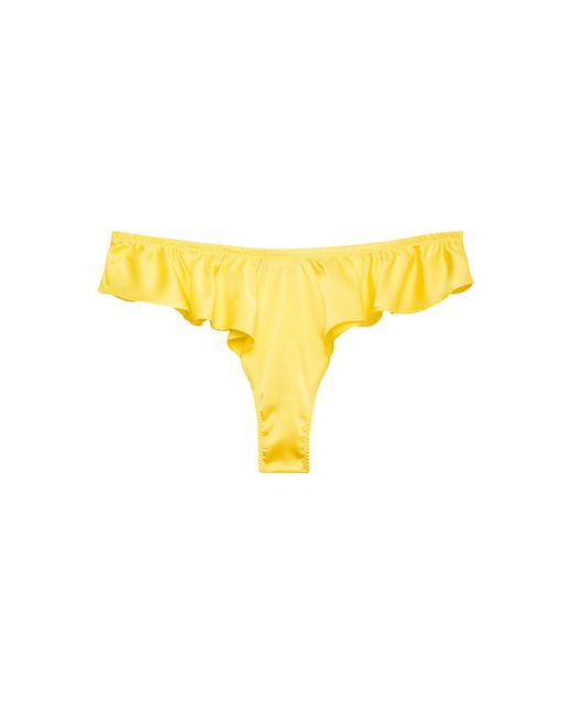 Fleur du Mal Yellow Luxe Flutter Panty