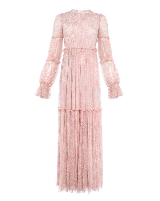 Needle & Thread Pink Anya Embellished Gown