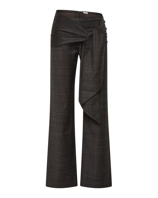 St. Agni Black Wool-Blend '90S Tie-Scarf Pants