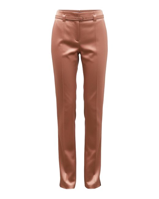 Amir Taghi Pink Lisa Cotton-Blend Satin Pants