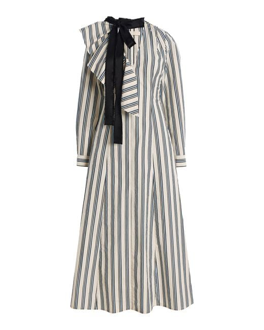 Ulla Johnson Multicolor Sofia Tie-Detailed Cotton Midi Dress