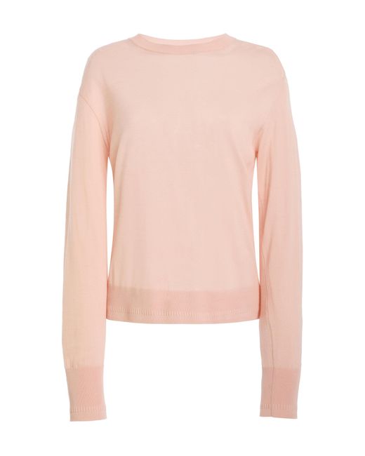 Another Tomorrow Pink Wool Top