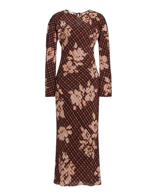 Dries Van Noten Multicolor Davion Bias-Cut Midi Dress