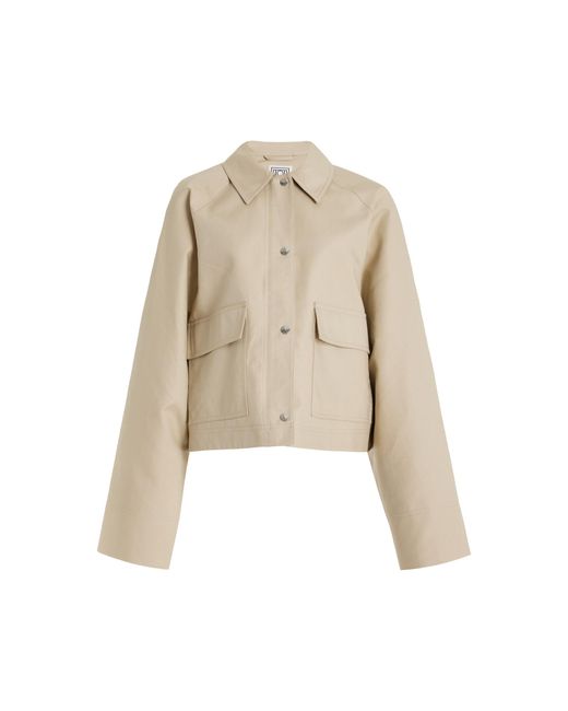 Totême  Natural Cropped Cotton Jacket