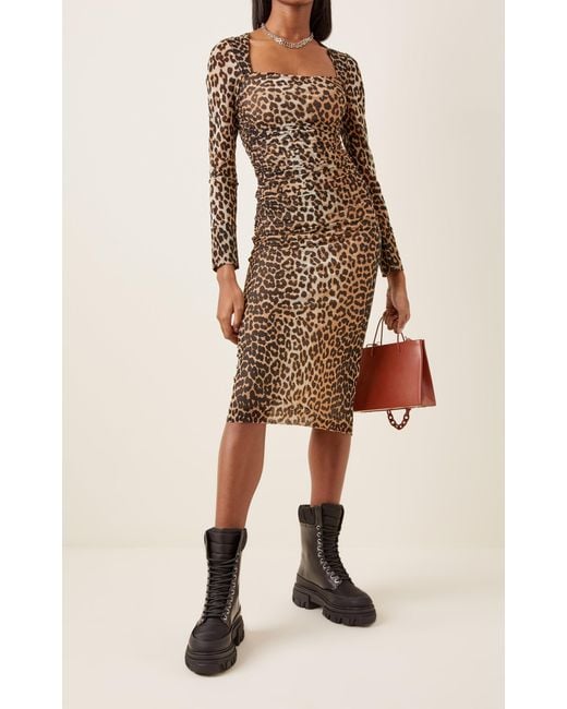 Ganni mesh leopard 2025