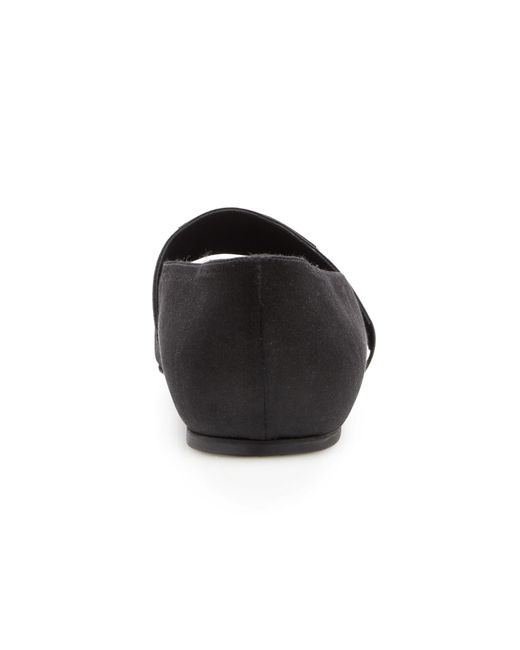 Givenchy Black Sliced Square Satin Ballet Flats