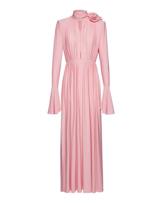 Magda Butrym Floral-detailed Maxi Dress in Pink | Lyst