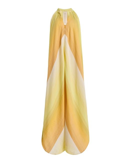 Marrakshi Life Yellow Exclusive The Halter Cotton Dress