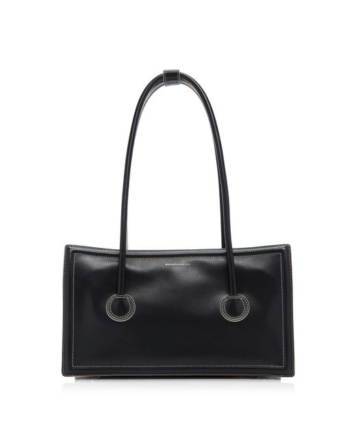 MARGE SHERWOOD Black Boston M Leather Top Handle Bag
