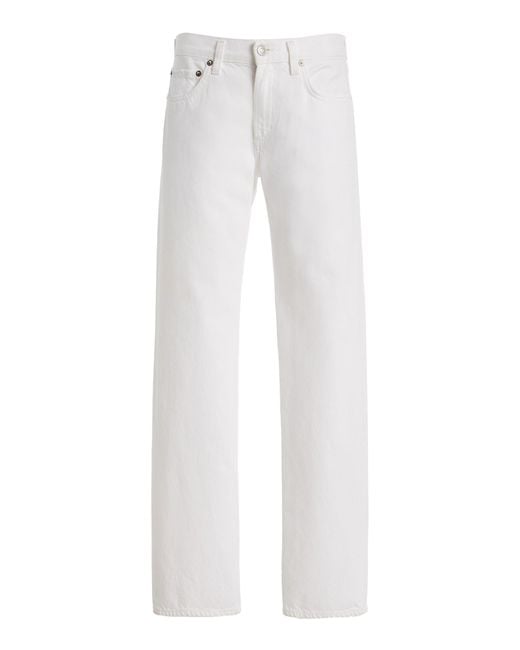 Agolde White Rigid Low-Rise Slim Jeans