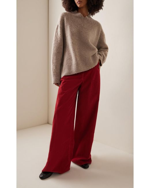 The Row Natural Fayette Oversized Brushed-cashmere Sweater
