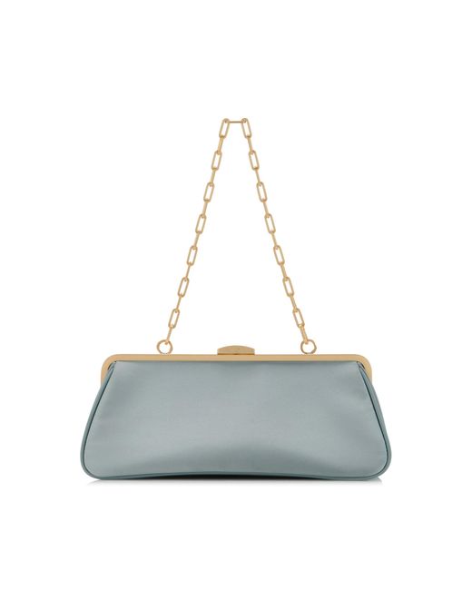 Cult Gaia Blue Matilde Satin Clutch