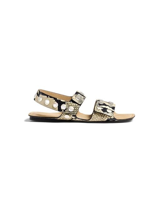 Khaite Multicolor Boden Studded-Effect Leather Sandals