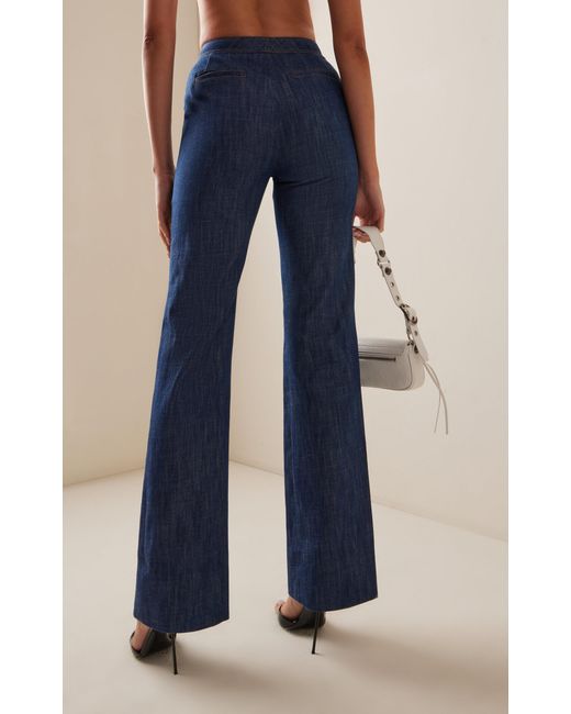 LAQUAN SMITH Blue High-rise Flared Jeans