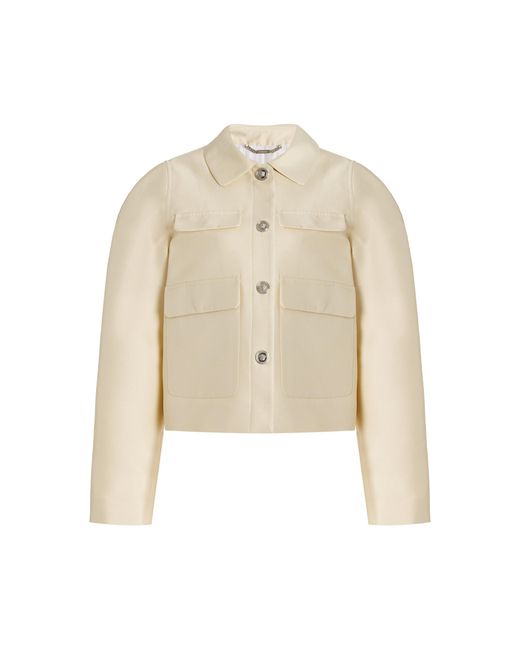 Versace Natural Silk-blend Blouson Jacket