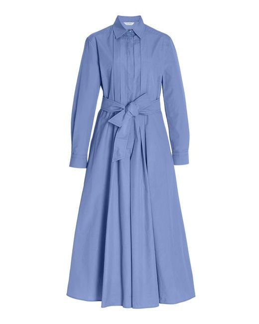 Max Mara Blue Hangar Cotton Poplin Shirt Dress